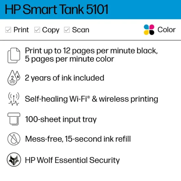 Smart Tank 5101 Wireless All-In-One Printer – White - Image 5