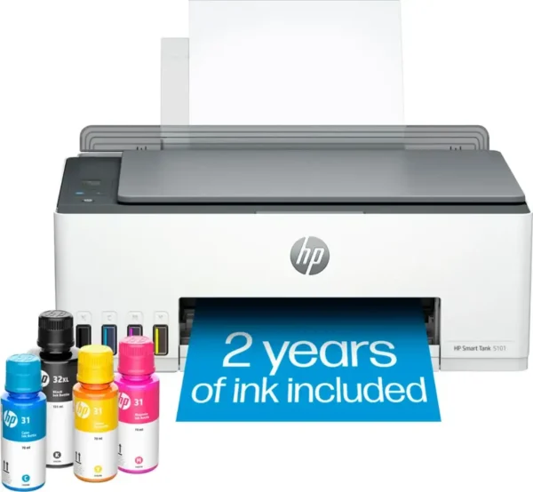 Smart Tank 5101 Wireless All-In-One Supertank Inkjet Printer with up to 2 Years of Ink Included - White